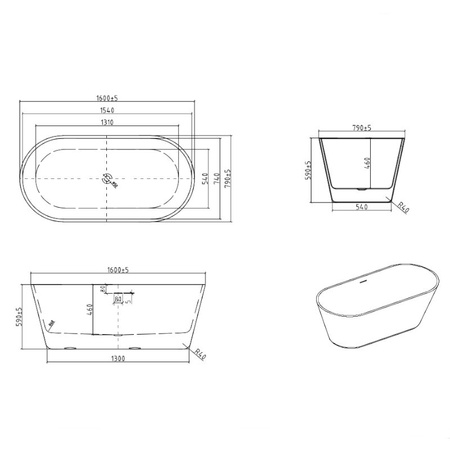 Wanna wolnostojąca Mijas 1600