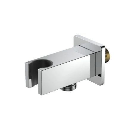 Przyłącze kątowe z uchwytem na słuchawkę proste, chrom