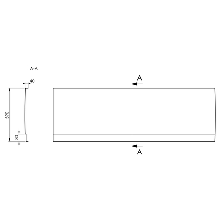 PLAIN obudowa czołowa, prawa, 160x59cm
