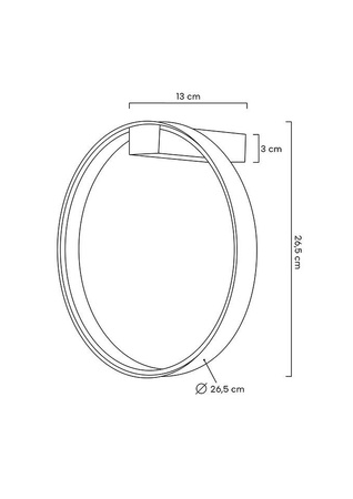 MOOSEE lampa ścienna CIRCLE WALL złota