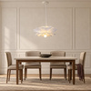 Lampa wisząca PEONY biała 50 cm - nowoczesna lampa sufitowa do salonu