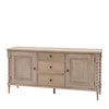Komoda Artisan – szuflady: 3, naturalna, 165 × 45 × 80 cm