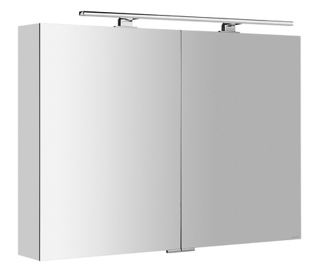 MIRRÓ szafka z lustrem, oświetlenie LED, 100x70x16cm, biała