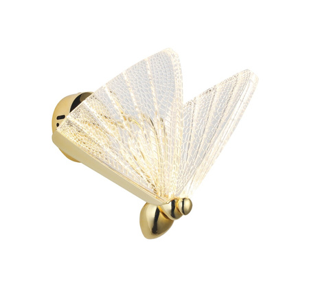 Lampa ścienna BEE LED 22 cm - złoty kinkiet dekoracyjny