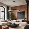 Lampa wisząca CIRCLE 100 cm - LED, ring tytan szczotkowany