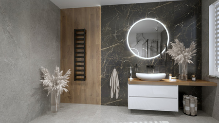 Grzejnik łazienkowy Hermes Black 1390