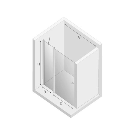 DRZWI WNĘKOWE NEW SOLEO  U 110x195 CZYSTE 6mm ACTIVE SHIELD