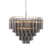 Toulouse 12 Pendant Light Smokey Grey Lustre glass