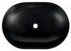 CALEO umywalka ceramiczna nablatowa 60x42cm, czarny mat