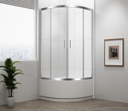 SELMA kabina prysznicowa półokrągła 900x900x1650mm, szkło czyste