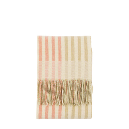 Lille Jacquard Stripe Throw Sage/Rust 1300x1700mm
