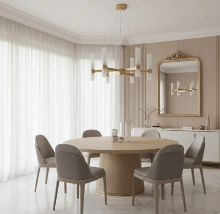 Lampa wisząca CANDELA-6, 70 cm - 6-ramienna oprawa sufitowa złota