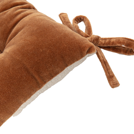 Cotton Velvet Seatpad Tan 430x430mm