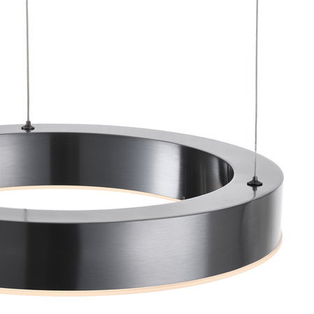 Lampa wisząca CIRCLE 40 cm - LED, ring tytan szczotkowany