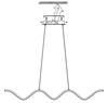 Lampa wisząca ZIGZAG 90 cm - LED, czarna, falista listwa