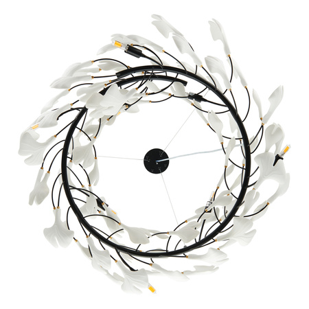 Lampa wisząca BOTANIKA 80 cm -czarna, G9, regulowana, designerska