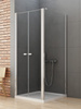 NZ2 Kabina prysznicowa NEW SOLEO 2D kwadratowa U 70x75x195 szkło czyste 6mm Active Shield 2.0 wahadłowe - wsp. równoległy