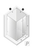 NZ2 Kabina prysznicowa OXIA NICKEL BRUSHED 1D L 80x70x200 szkło czyste 8mm Active Shield 2.0