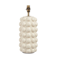 Bobble Table Lamp Base White Crackle Glaze