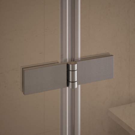 Parawan nawannowy 3-panelowy składany SAJNO 100 cm Nikiel szczotkowany