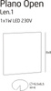 Plano open oprawa halogenowa
