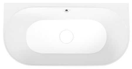 PAGODA wanna przyścienna 170x85x58cm, kompozyt, biały