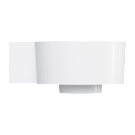 OVO M+ umywalka nablatowa/wisząca - lewa, 33 x 34 cm, biały połysk