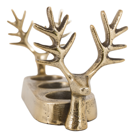 Stag Gold Trio Tealight Holder 250x95x120mm