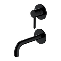 Y bateria umywalkowa podtynkowa, czarny półmat