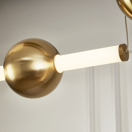 Lampa wisząca O-LINE L-4 - LED, 110 cm, mosiądz