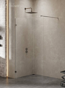 KABINA AVEXA GUNMETAL BRUSHED WALK-IN  130x200 CZYSTE 8mm ACTIVE SHIELD