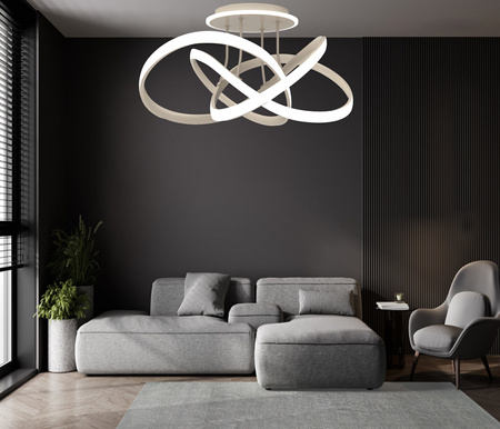 9064-113 Lampa sufitowa BANDOL kaszmirowa - piaskowa