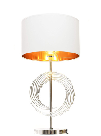 GLAMOUR LAMPA NOCNA BIAŁO-CHROMOWANA DELARI