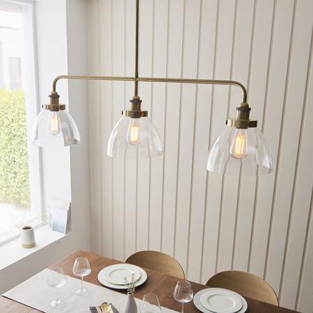 Hansen 3 Pendant Light Antique Brass