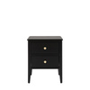 Acton 2 Drawer Bedside Black 450x400x550mm