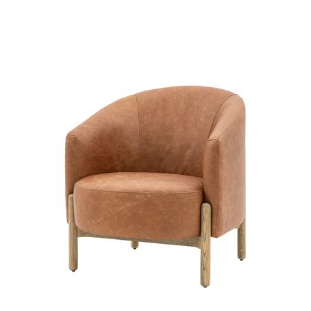 Tindon Armchair Vintage Brown Leather 710x750x790m