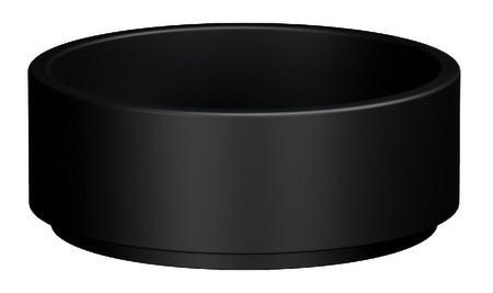 OKE umywalka ceramiczna nablatowa, Ø 40 cm, czarny mat