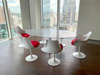 Stół TULIP ELLIPSE MARBLE CARRARA 200     biały - marmur, metal