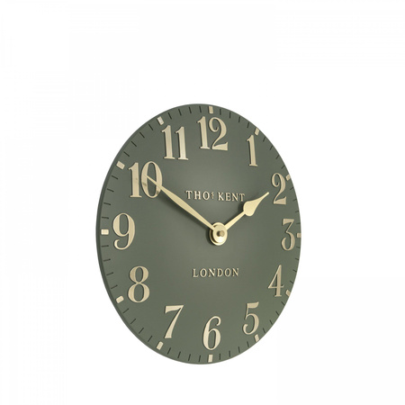 Arabic Wall Clock Lichen Green 12in