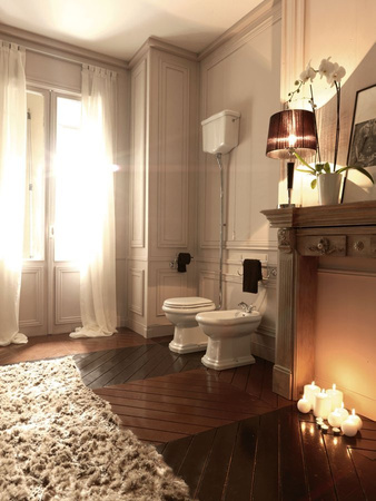 RETRO misa WC 38,5x59cm, tylny odpływ, biały