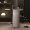 Zestaw VALET Umywalka wolnostojąca, korek klik klak, Miska z deską WC biały połysk