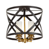 LAMPA SUFITOWA LOFT CZARNO-MOSIĘŻNA ASTILA W4