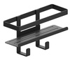 MYLINE półka do kabiny prysznicowej 241x30x111mm, czarny mat