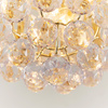 Lampa sufitowa Fargo – mosiądz / przezroczysty, 23 × 23 × 28 cm