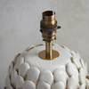 Layered Leaf Table Lamp Base Ivory Crackle Small