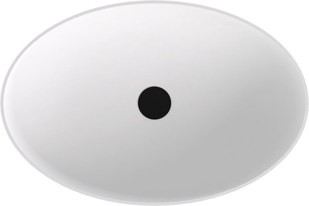 BANERA OVAL umywalka kompozytowa nablatowa, 60x40cm, biały mat