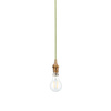 Eltham 1 Pendant Brushed Aged Brass Green Flex