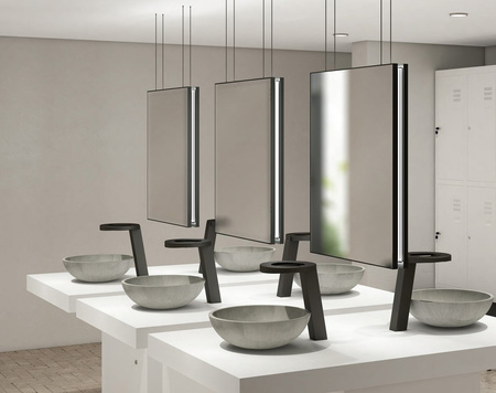 CONCEPT bateria stojąca z czujnikiem, z dozownikiem mydła i suszarką do rąk, wysokość 188mm, chrom