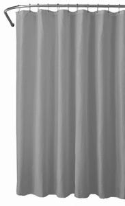 Zasłona prysznicowa 180x180cm, polyester, szary