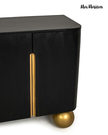 MaMaison komoda ORGANIC 150 czarna /      złota / drewno